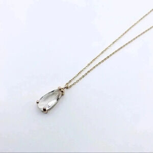 Tear Drop Necklace | Cubic Zirconia Necklace | 18k Gold Plated